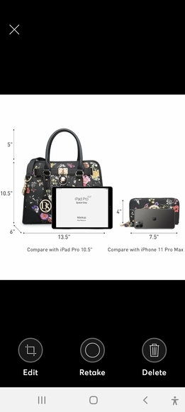 Matching Floral Satchel Handbag & Wallet Set by Dasein - Picture 8 of 12